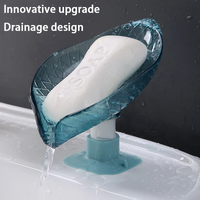 1pcs Drain Soap holder Leaf Shape Soap box