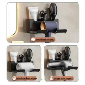 Wall hair dryer holder for Dyson bathroom