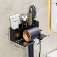 Wall hair dryer holder for Dyson bathroom