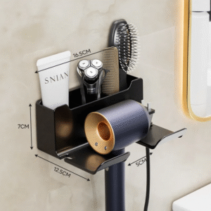 Wall hair dryer holder for Dyson bathroom