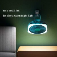 USB Mini Fan with Night Light